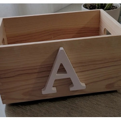 Caja Madera Con Inicial