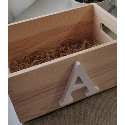 Caja Madera Con Inicial