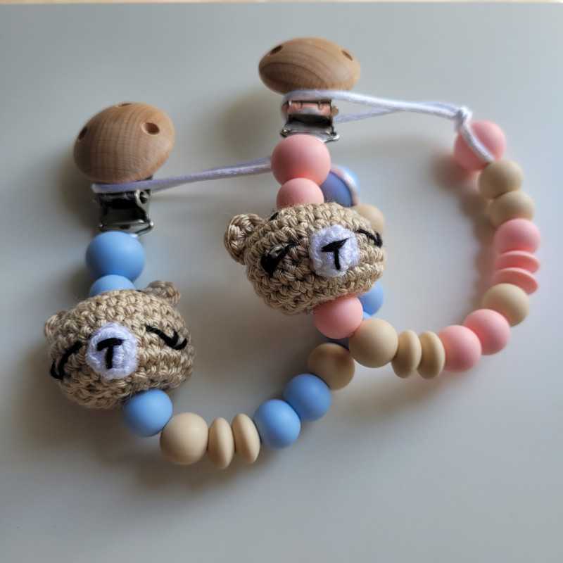 Chupetero Osito Crochet