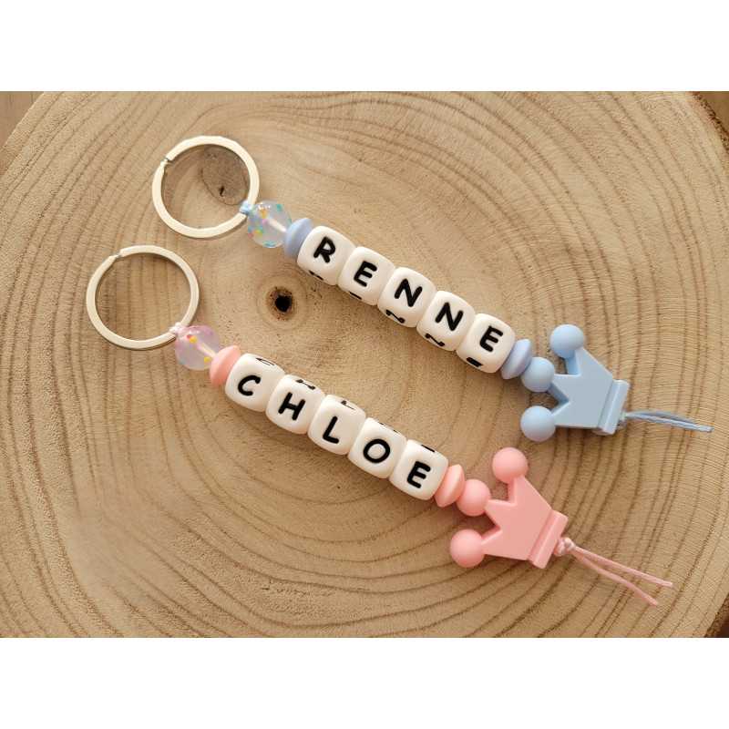 Llavero con nombre y figura