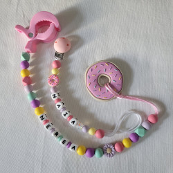 Mordedor de carro y chupetero donut