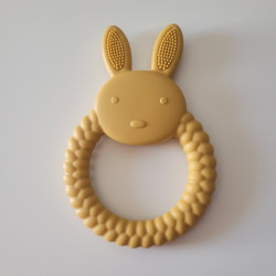 Mordedor de mano conejito mostaza