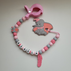 Mordedor de carro Dumbo rosa