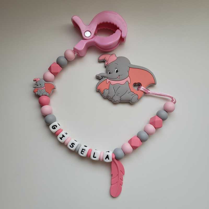 Mordedor de carro Dumbo rosa