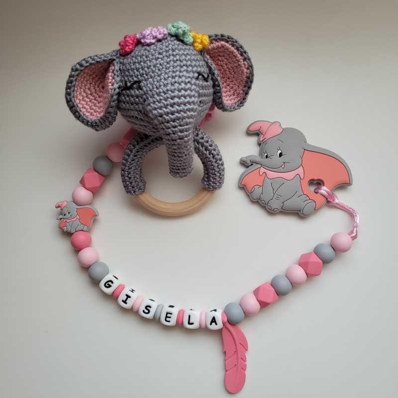 Mordedor de carro y sonajero elefantita