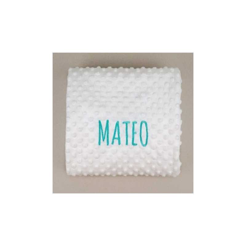 Manta bordada blanca