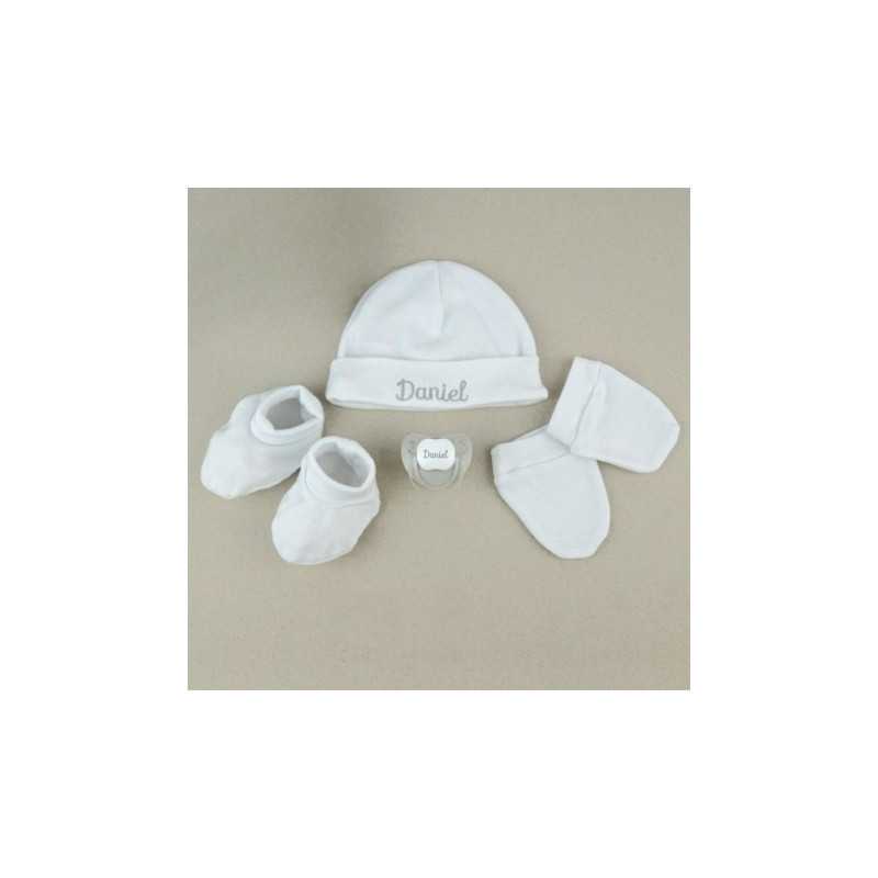 Pack recién nacido blanco y gris