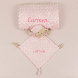 Pack mantita y dou dou rosa