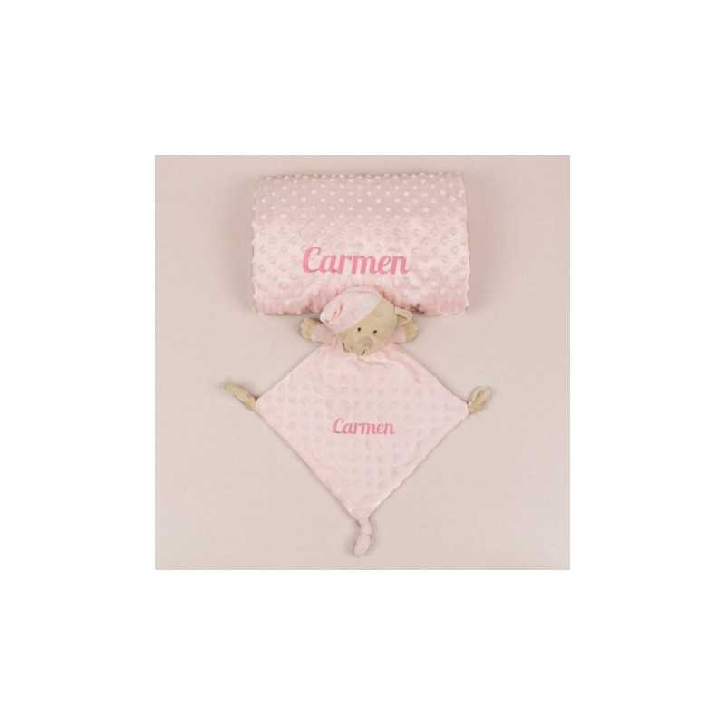 Pack mantita y dou dou rosa