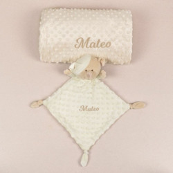 Pack mantita y dou dou beige