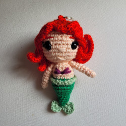 Llavero crochet Ariel